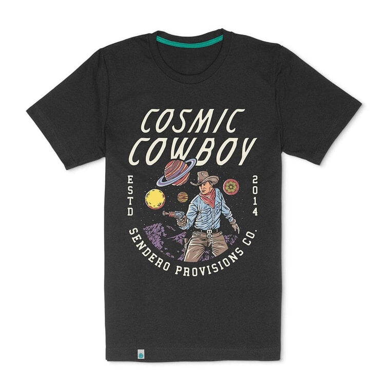 SENDERO Sendero COSMIC COWBOY T-SHIRT VINTAGE BLACK