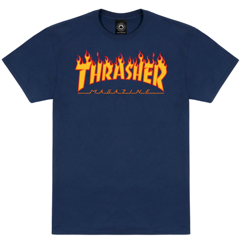 Thrasher THRASHER FLAME TEE NAVY