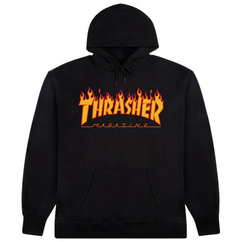 Thrasher THRASHER FLAME LOGO HOOD BLACK