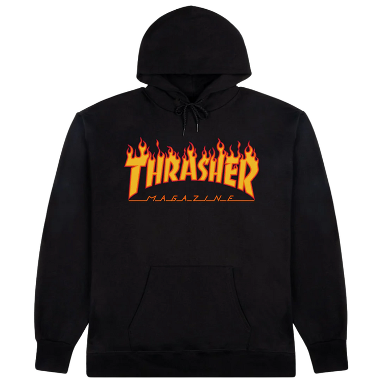 Thrasher THRASHER FLAME LOGO HOOD BLACK