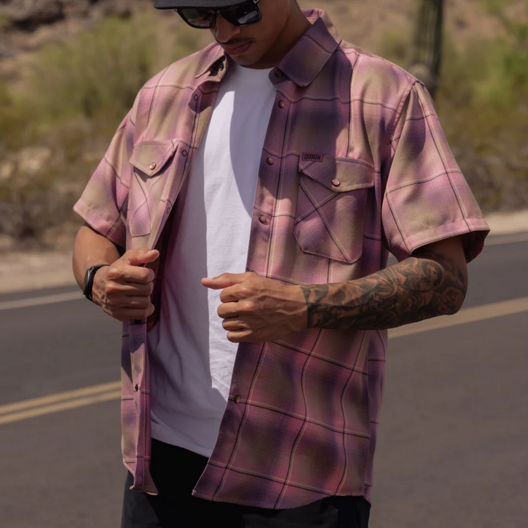 DIXXON DIXXON DESERT ROSE SHORTIE FLANNEL
