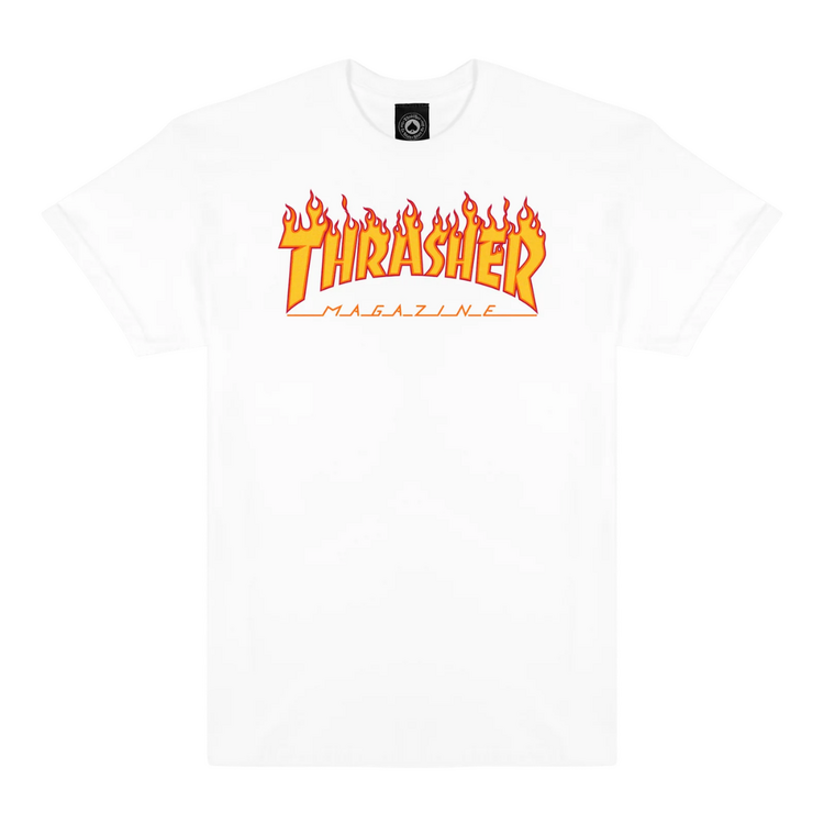 Thrasher THRASHER FLAME TEE WHITE