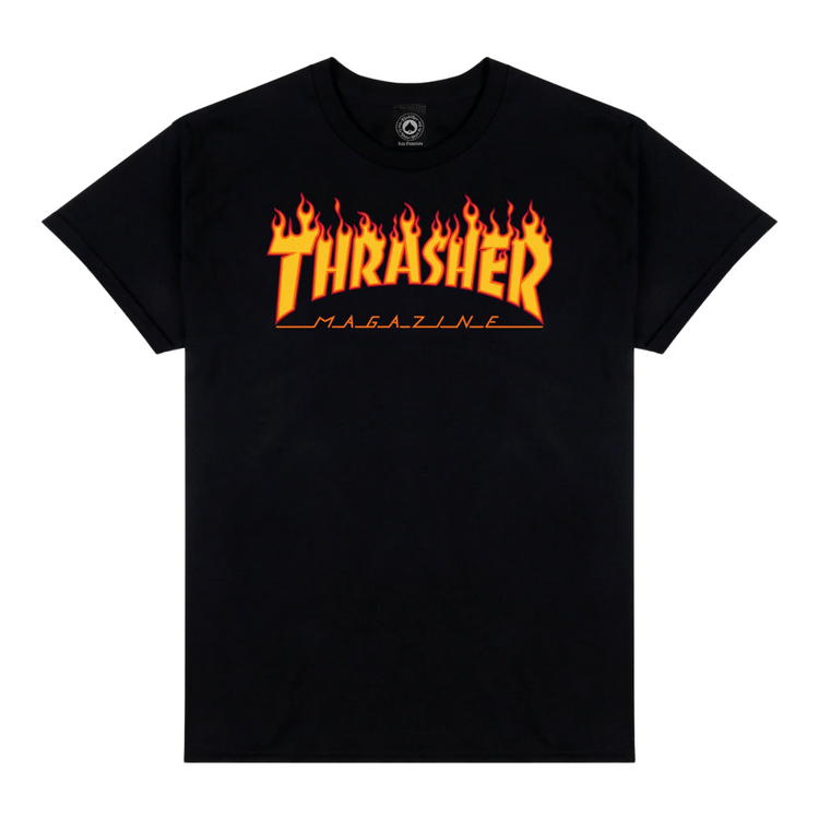 Thrasher THRASHER FLAME TEE Black