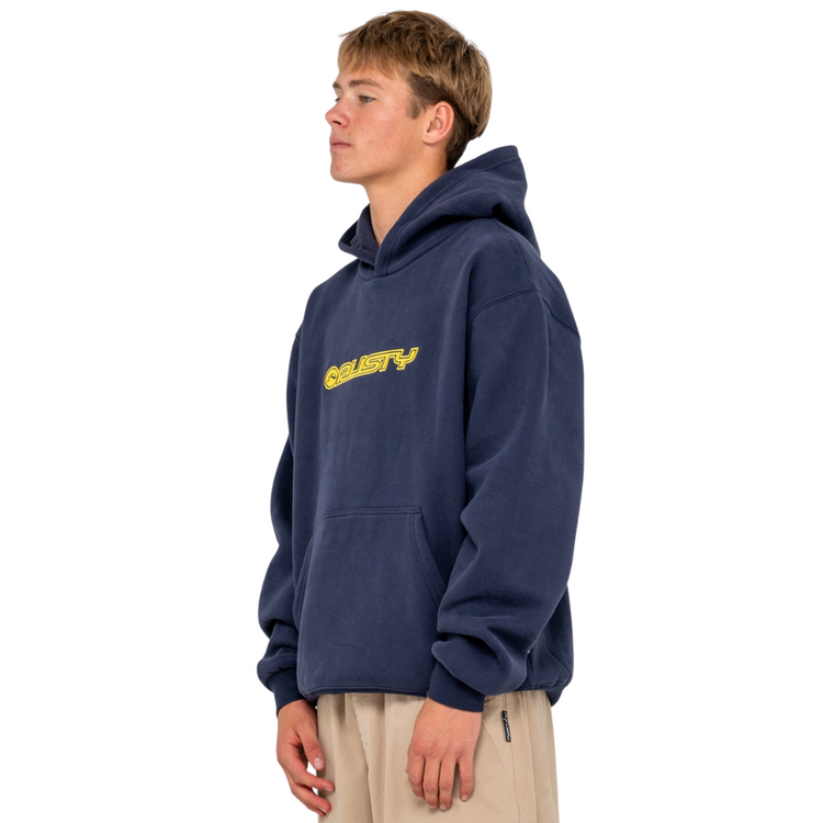 RUSTY RUSTY FLIP DADDY 2.0 HOODED FLEECE NAVY BLUE