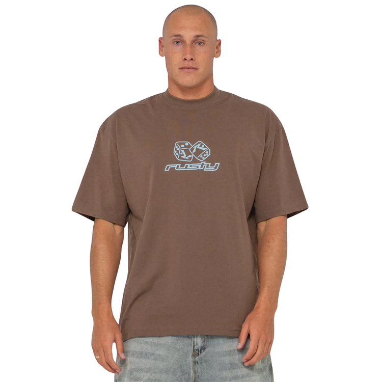 RUSTY RUSTY DOUBLE OR NOTHIN SHORT SLEEVE TEE - PINECONE