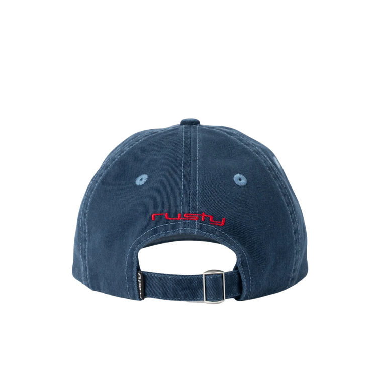 RUSTY RUSTY MORNING GLORY 6 PANEL CAP - NAVY/RED