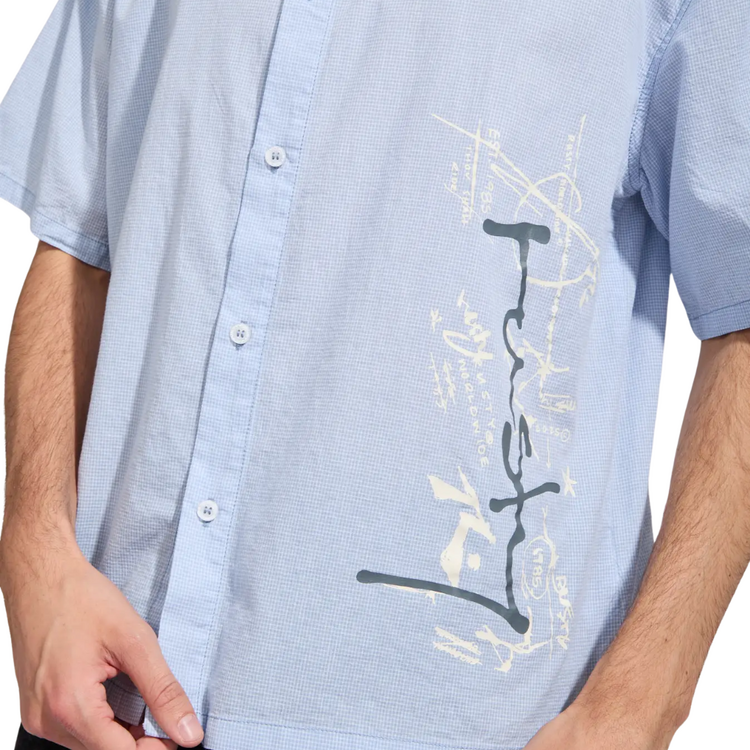 RUSTY RUSTY CRISIS SHORT SLEEVE SHIRT - SKY BLUE