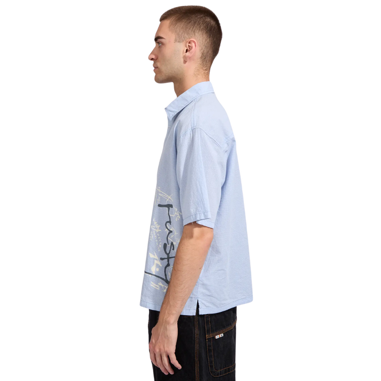 RUSTY RUSTY CRISIS SHORT SLEEVE SHIRT - SKY BLUE