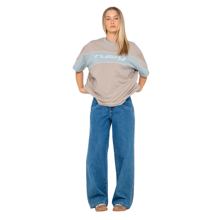 RUSTY RUSTY KINETIC OVERSIZE TEE - ULTIMATE GREY