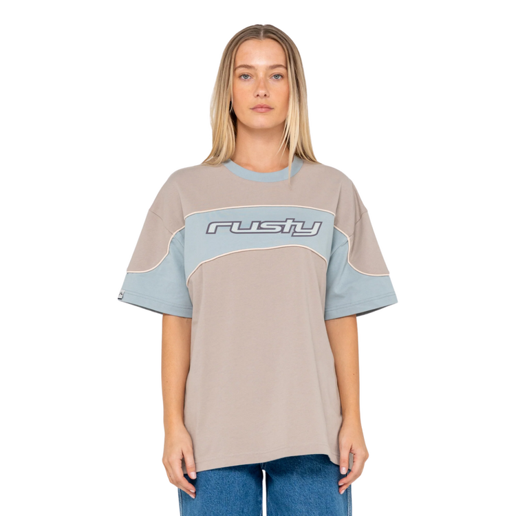 RUSTY RUSTY KINETIC OVERSIZE TEE - ULTIMATE GREY