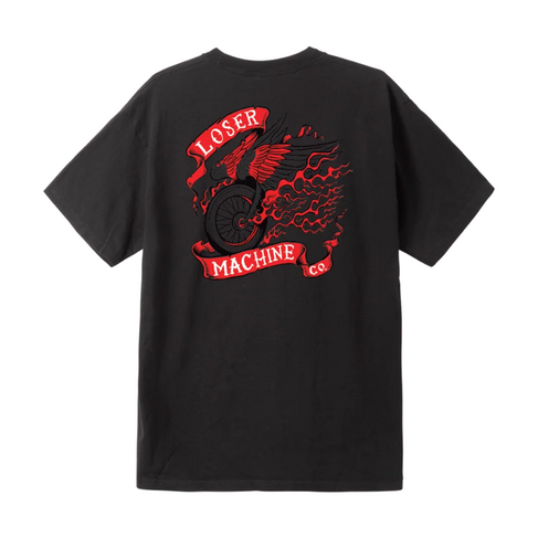 LOSER MACHINE Loser Machine Fire Starter Tee Black Enzyme