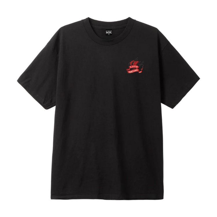 LOSER MACHINE Loser Machine Fire Starter Tee Black Enzyme