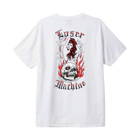 LOSER MACHINE Loser Machine Hypnotic Tee White Enzyme