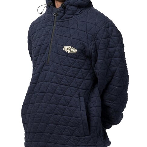 SOUVENIR Souvenir QUILTED HOODY NAVY