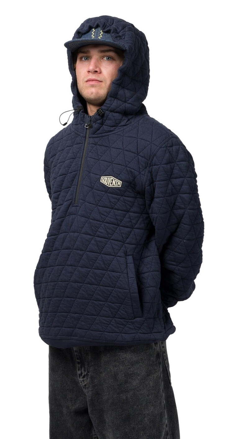 SOUVENIR Souvenir QUILTED HOODY NAVY