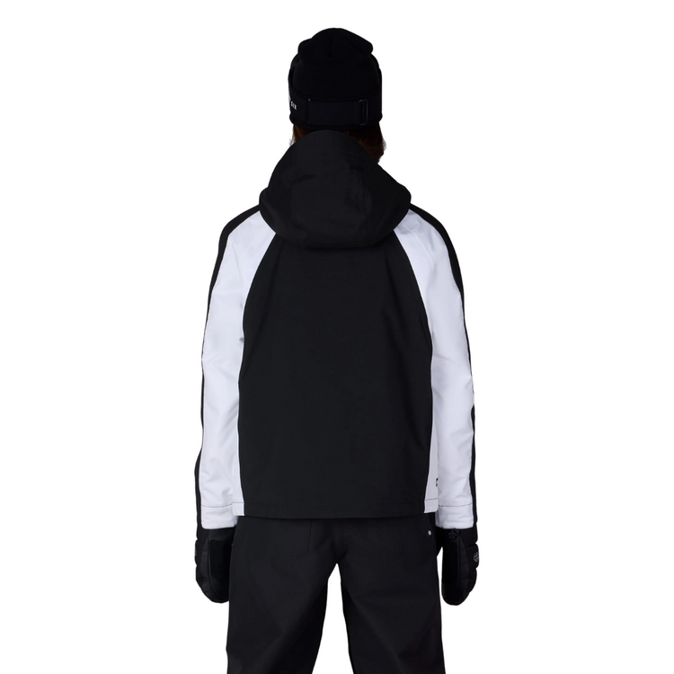 686 686 WOMENS HOLOGRAM SHELL JACKET BLACK WHITE COLORBLOCK