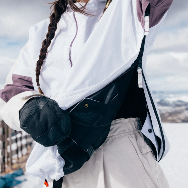 686 686 WOMENS OUTLINE SHELL ANORAK WHITE COLORBLOCK