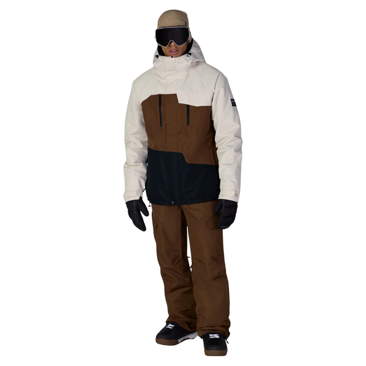 686 686 MENS GEO INSULATED JACKET LIMESTONE DK EARTH COLORBLOCK