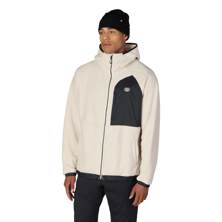 686 686 MENS LOWLAND FLEECE HOODY LIMESTONE COLORBLOCK