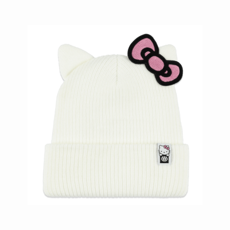 686 686 WOMENS HELLO KITTY BEANIE HELLO KITTY WHITE