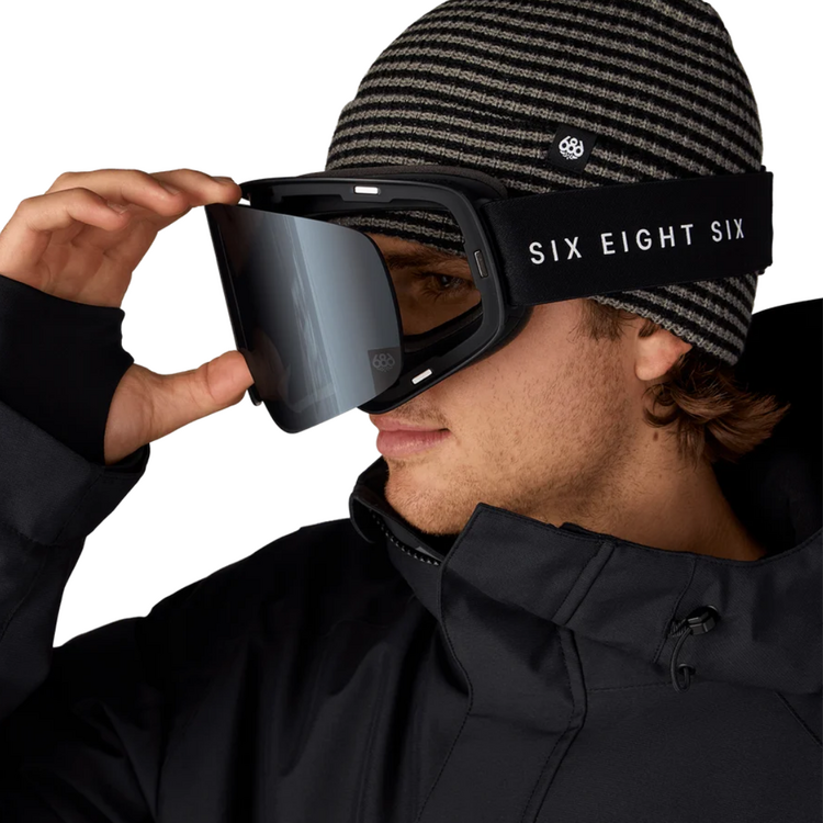 686 686 SMARTY MAGNETIC GOGGLE BLK+SILVER MIRROR+AMBER