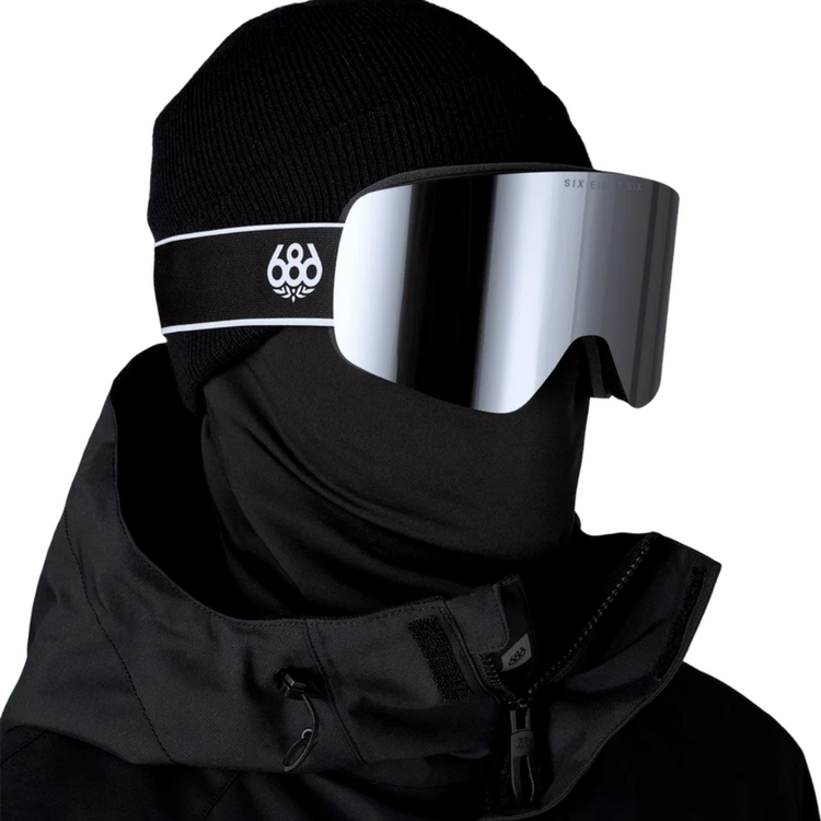 686 686 FOUNDATION GOGGLE BLACK + SILVER MIRROR