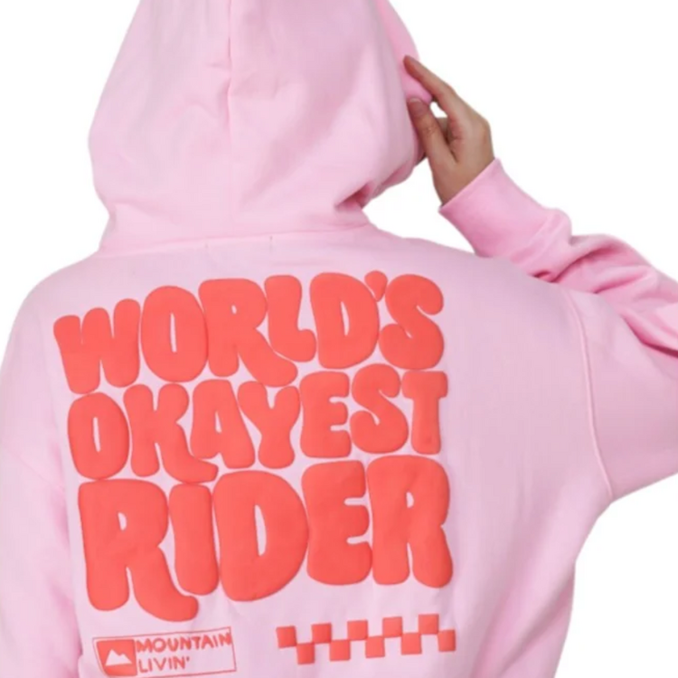 NOTICE THE RECKLESS NOTICE THE RECKLESS OKAYEST RIDER CROPPED HOODIE