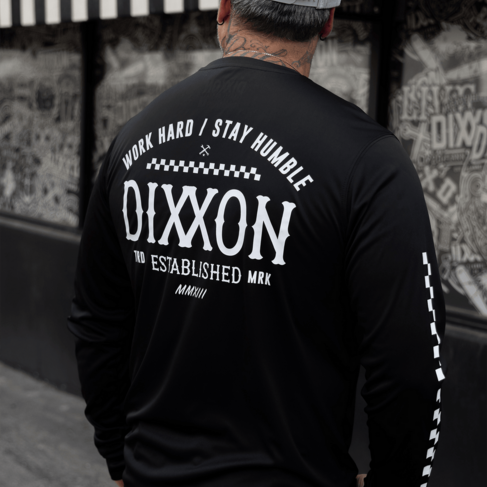 DIXXON DIXXON BONES BLACK UV LS TEE BLACK
