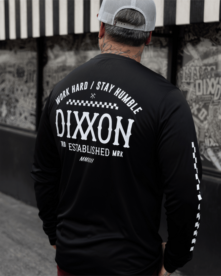 DIXXON DIXXON BONES BLACK UV LS TEE BLACK