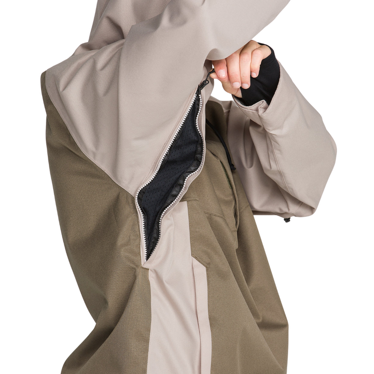 Volcom Volcom HOSSEGOR 20K PULLOVER KHAKI