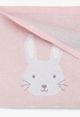 Elegant Baby Elegant Baby - Pink Bunny Cotton Knit Baby Blanket