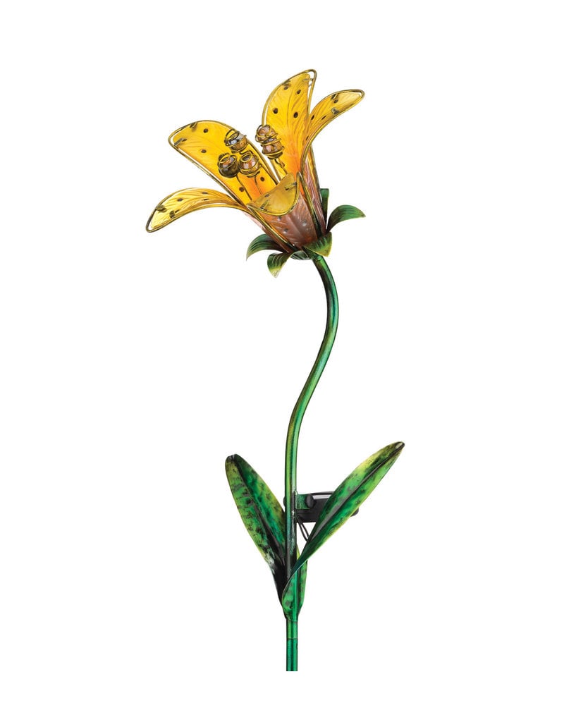 Solar Tiger Lily Stake - Yellow