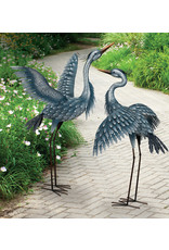 Metallic Blue Heron - Wings Up