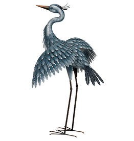 Metallic Blue Heron - Wings Out