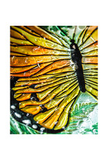 Embossed Glass Birdbath, Monarch