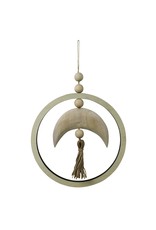 Celestial Wall Hanging w/ Crecent, Wood