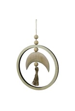 Celestial Wall Hanging w/ Crecent, Wood