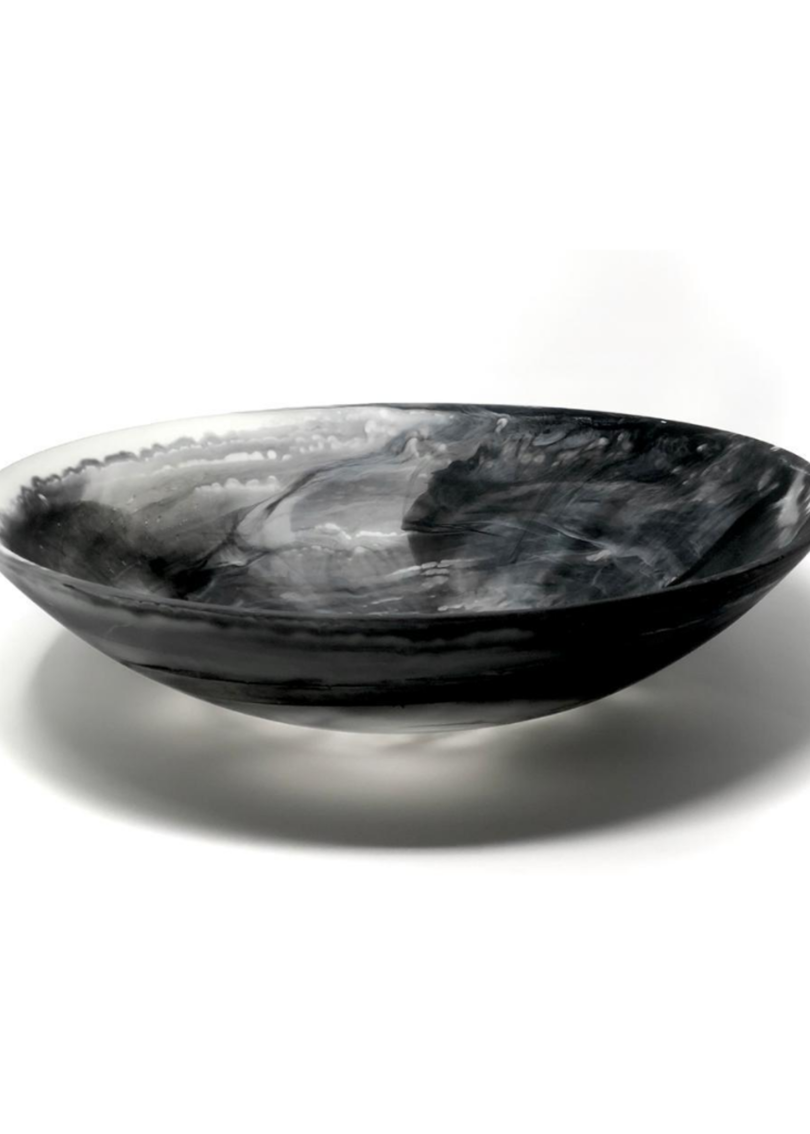 Black Swirl Medium Bowl With Servers