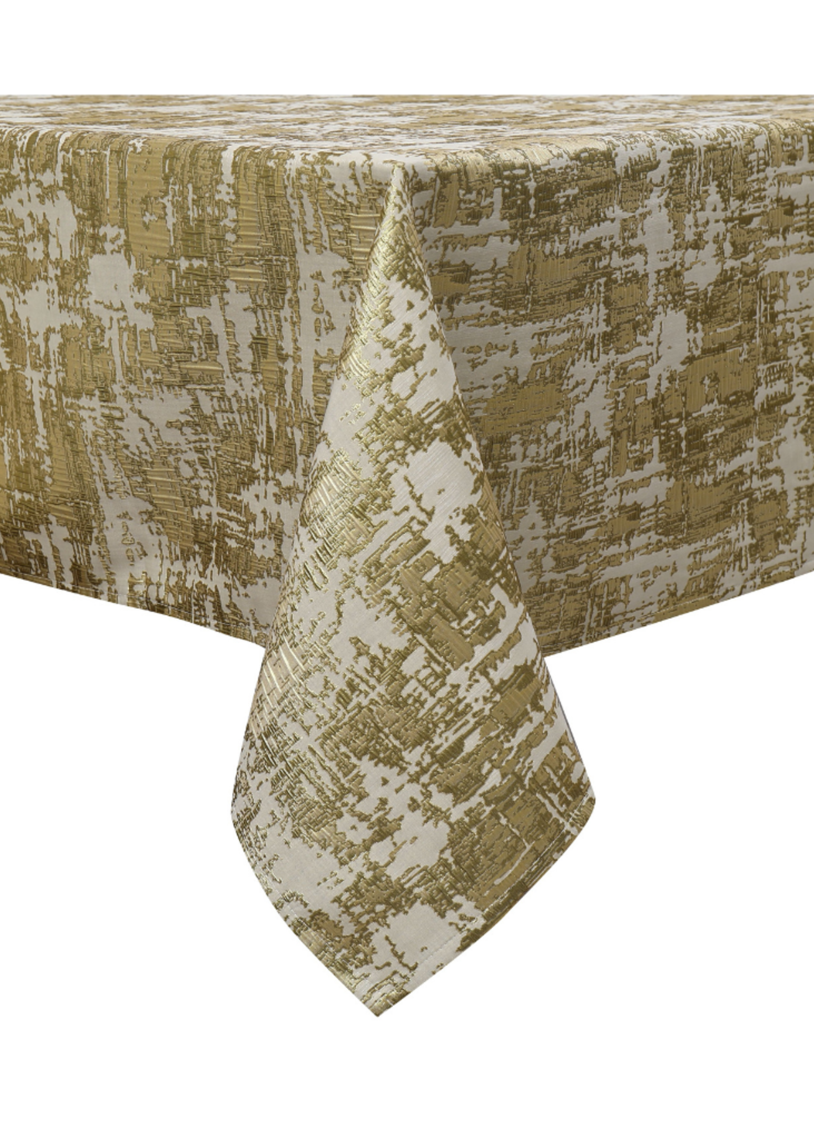 Jacquard Tablecloth Abstract Beige/Gold #1224