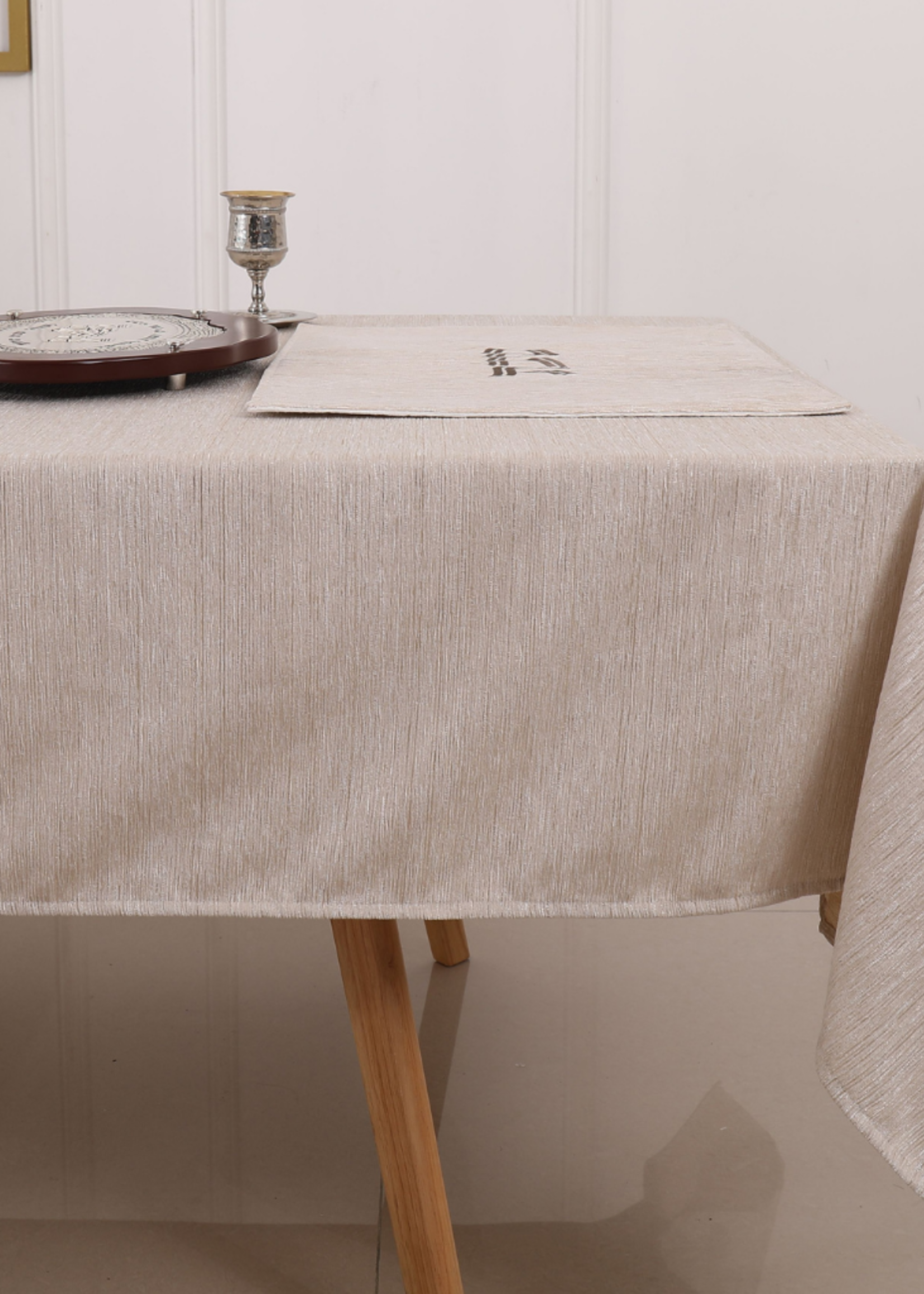 Jacquard Tablecloth Textured Oatmeal #1238