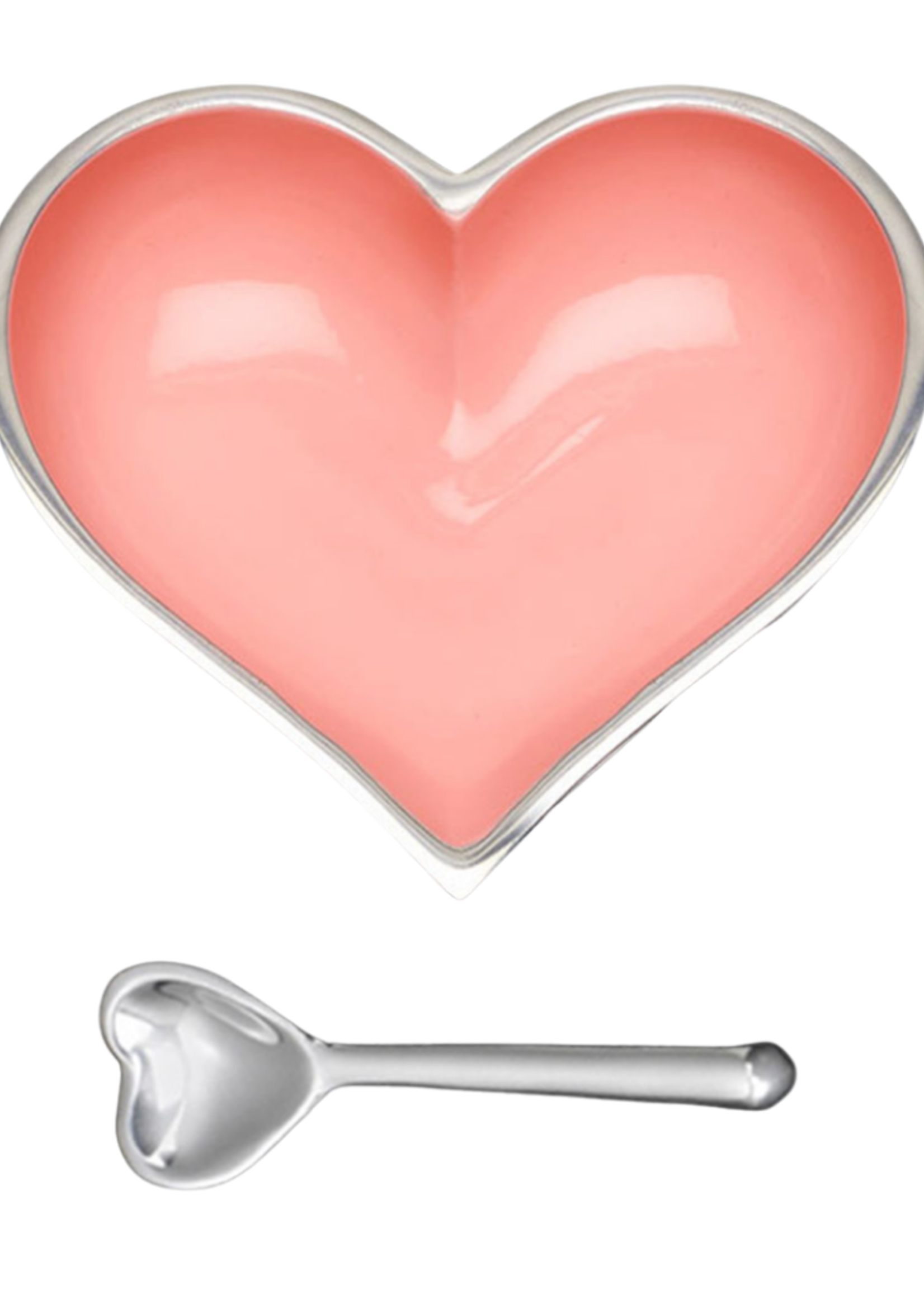 Happy Heart Bowl w Spoon // Baby Pink