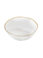 Clear Dessert Bowl With Gold Rim // Set of 4