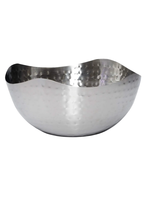 Hammered Stainless Steel Serving Bowl