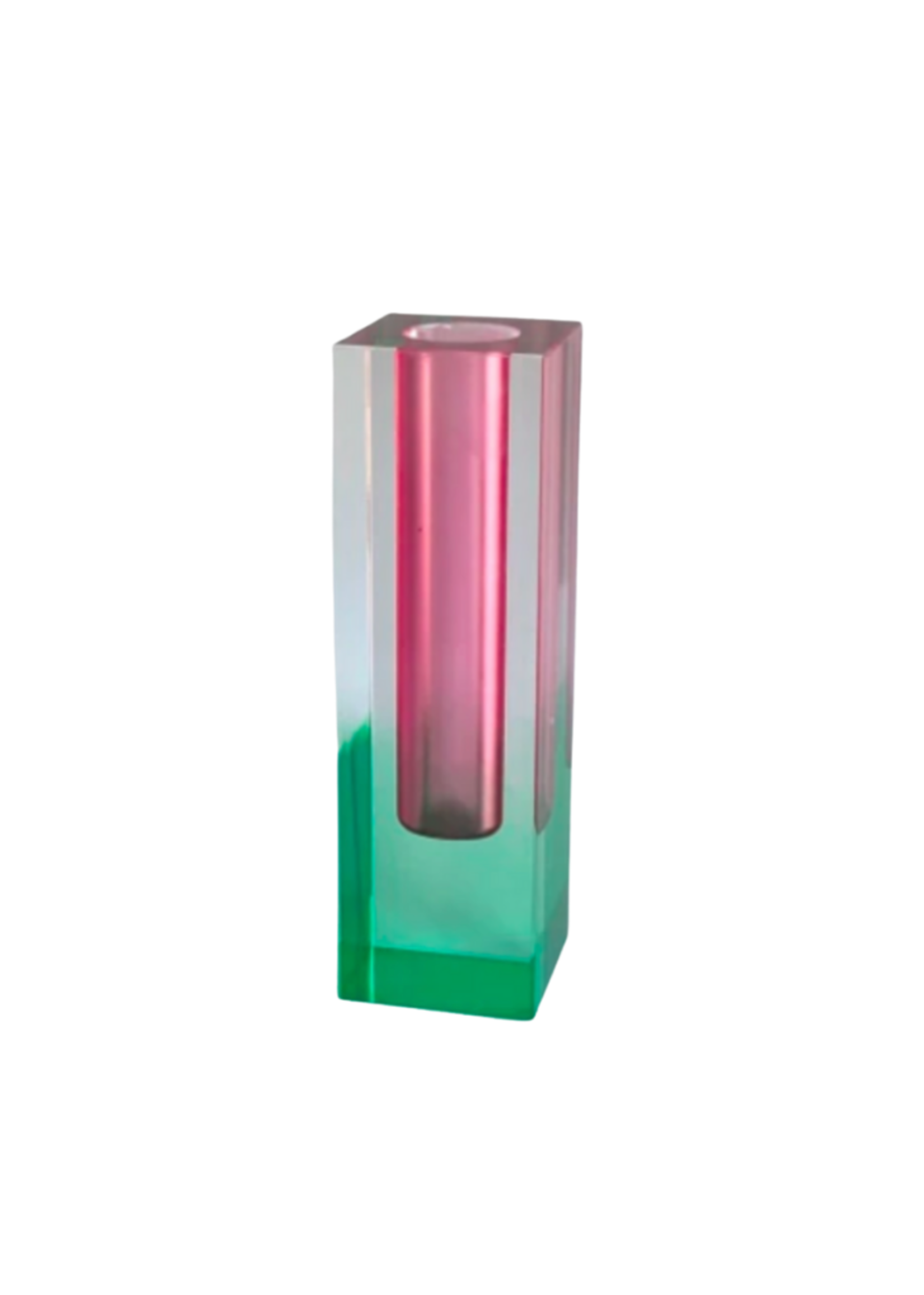 Short Acrylic Crystal Rainbow Bud Vase // Assorted Colors