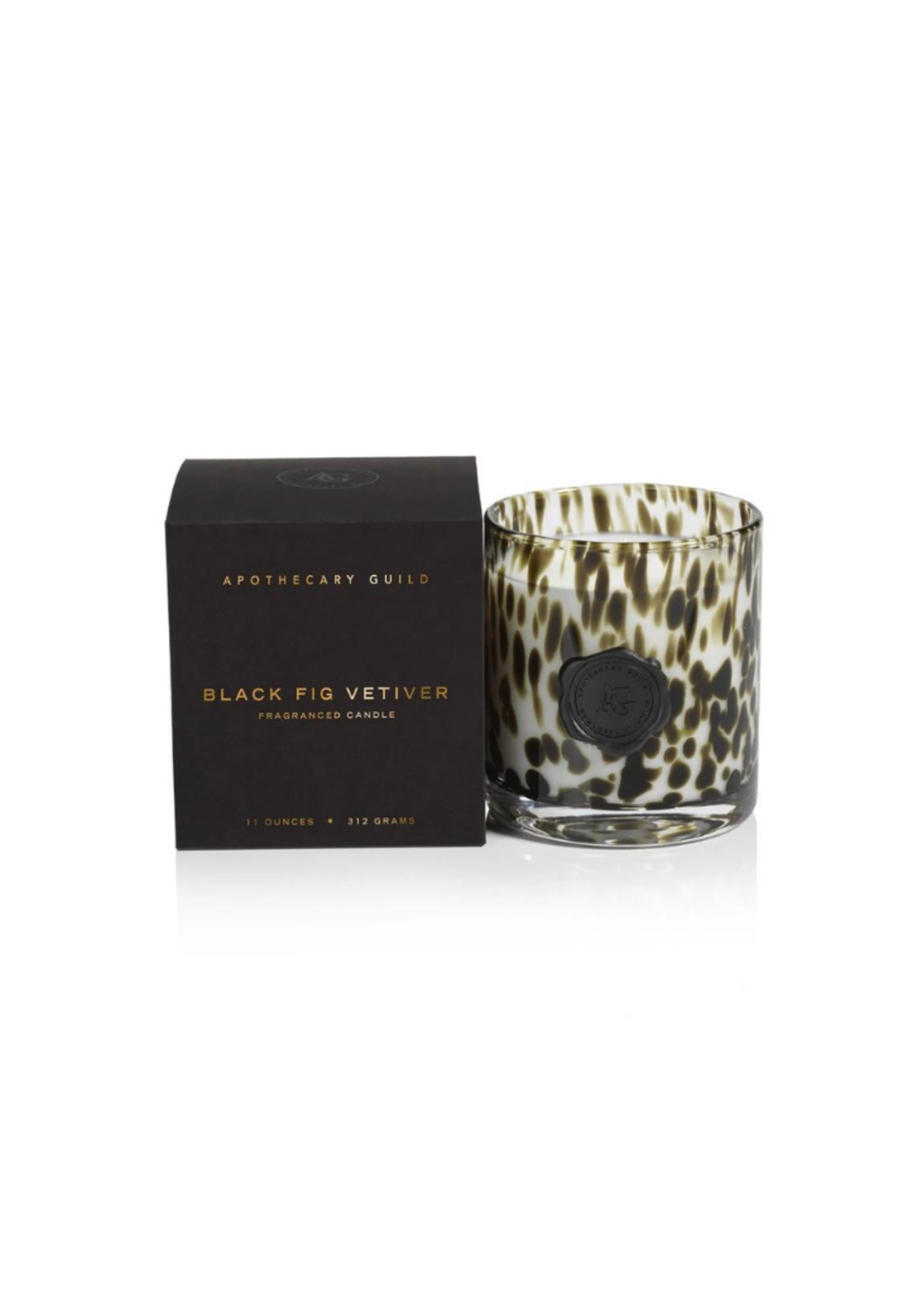 Opal Glass Candle Jar in Gift Box // Black Fig Vetiver