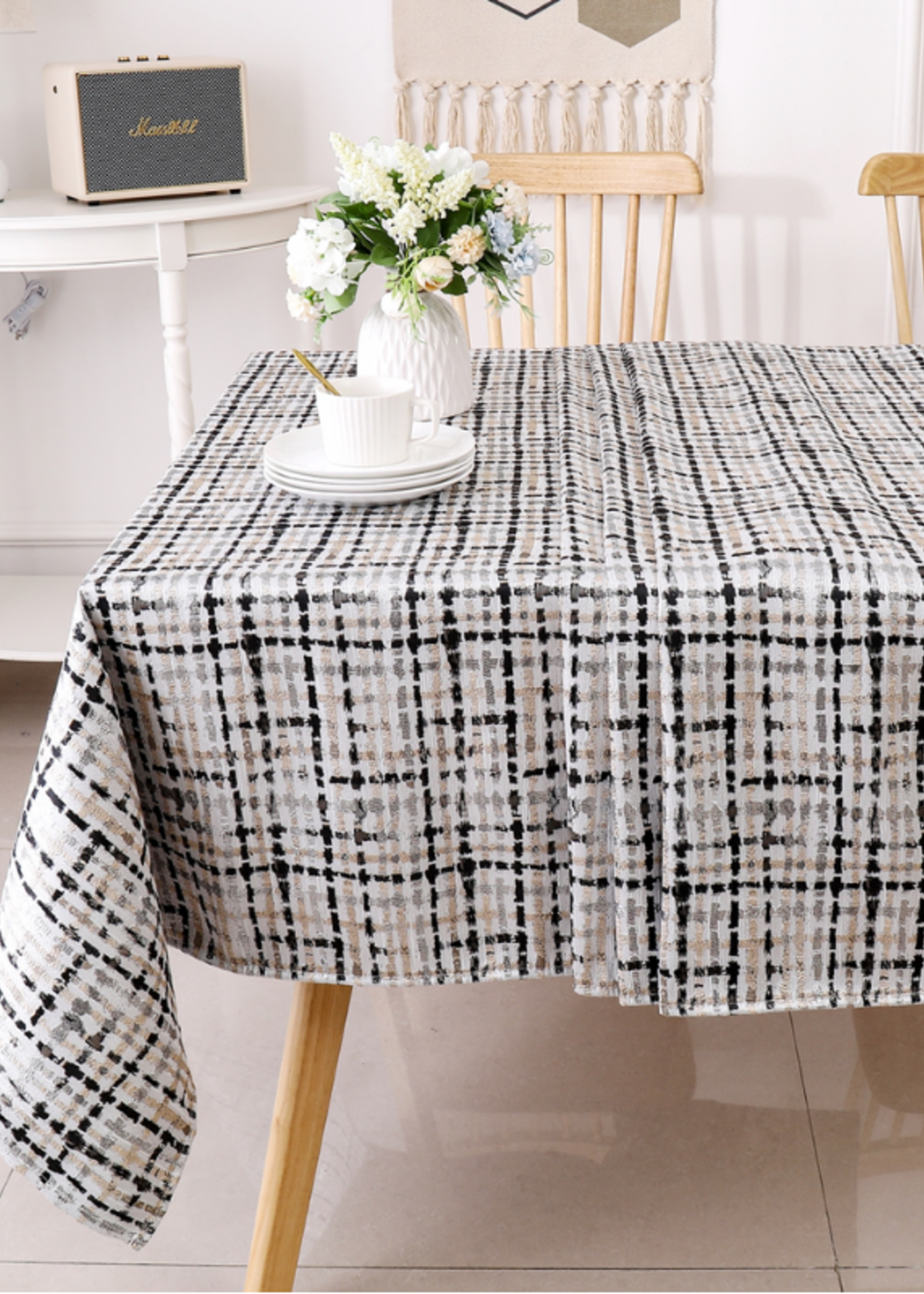 Jacquard Tablecloth // Black Weave #1349