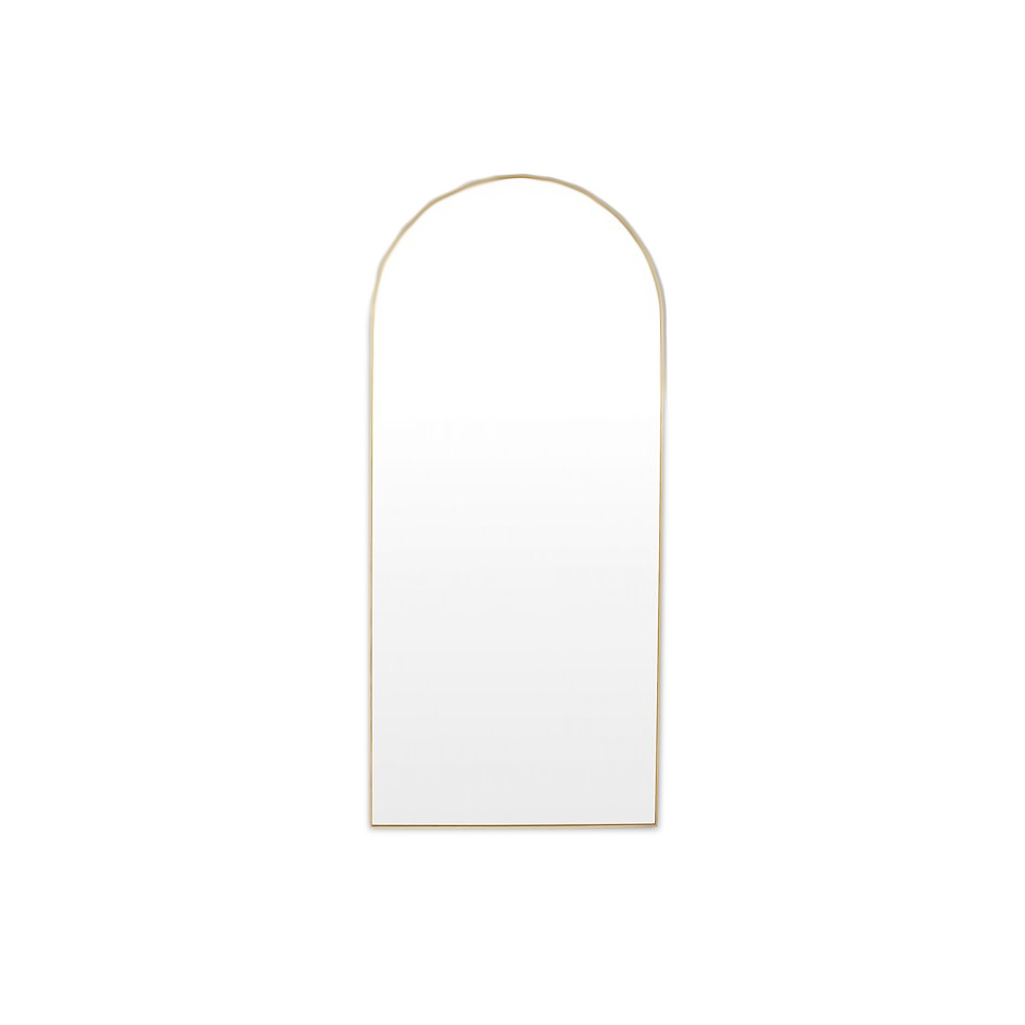 Bjorn Arch Floor Mirror 80 x 180cm Brass Dwell