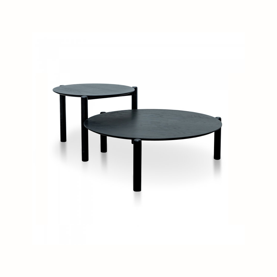 Kobe Nest of Coffee Tables Black Dwell