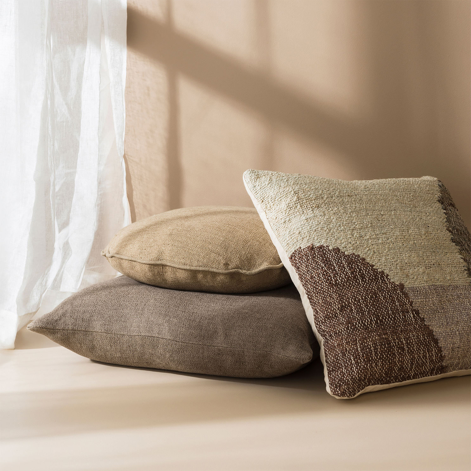Citta Heavy Linen Jute Cushion Bark Dwell
