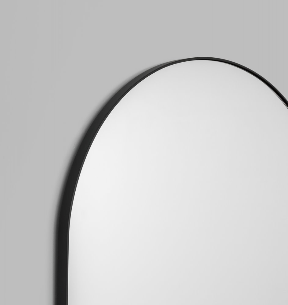 Bjorn Arch Floor Mirror 80 x 180cm Black Dwell